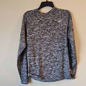 RBX Black and Gray Long Sleeve Active Top Large